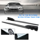 Pair 120cm Car Carbon Fiber Side Skirts Rocker Splitters Diffuser Winglet Wings Generic