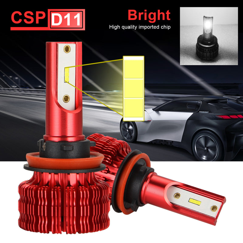 2PCS LED Headlight Kit Bulbs 6500K Driving Light Fog Lights Super Bright Generic