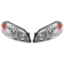 2006-2013 Chevrolet Impala Chrome Housing Clear Amber Headlights Assembly