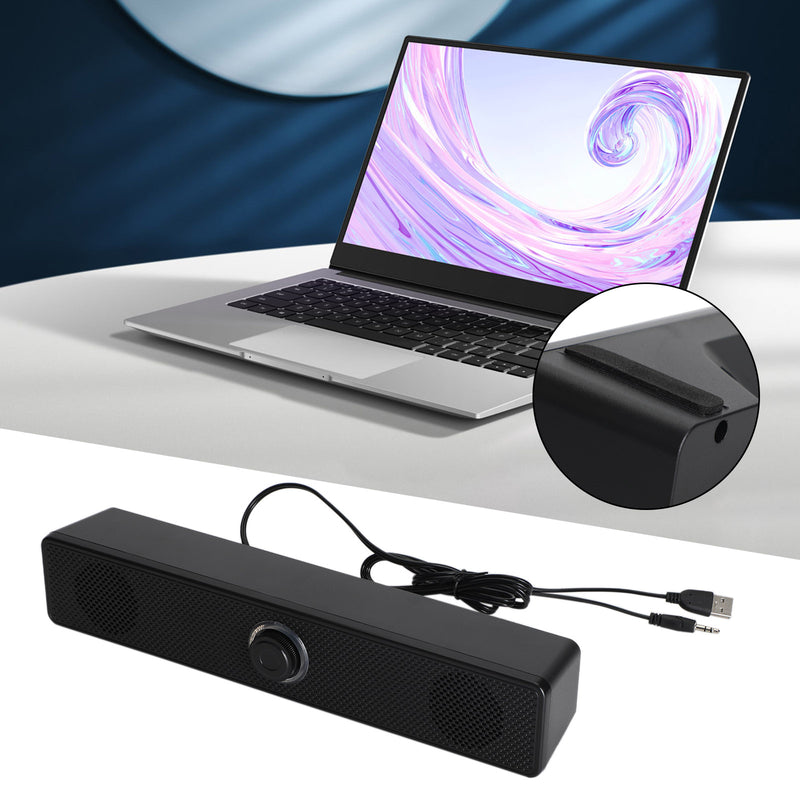 E350T Wired USB Audio Multimedia Computer Desktop 3.5mm Speaker Subwoofer