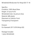 Motorcycle ABS Plastic Windshield Windscreen For KAWASAKI EX650 Ninja650 17-19 B Generic