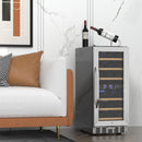 Wine Cooler Fridge 80L 33Bottle Dual Zone Freestanding Built-in Refrigerator