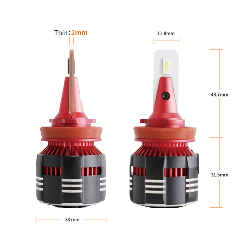 27W LED headlight Bullet Head Mini Conversion Kit H11 LED Headlight Bulb Generic