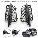 Pair Front Bumper Fog Light Grill Grille Fit BMW X5 E70 2007-2010