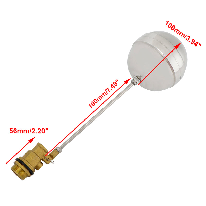 1/2"-1"Male Thread Float Ball Valve Floating Ball Stainless Steel Water Sensor