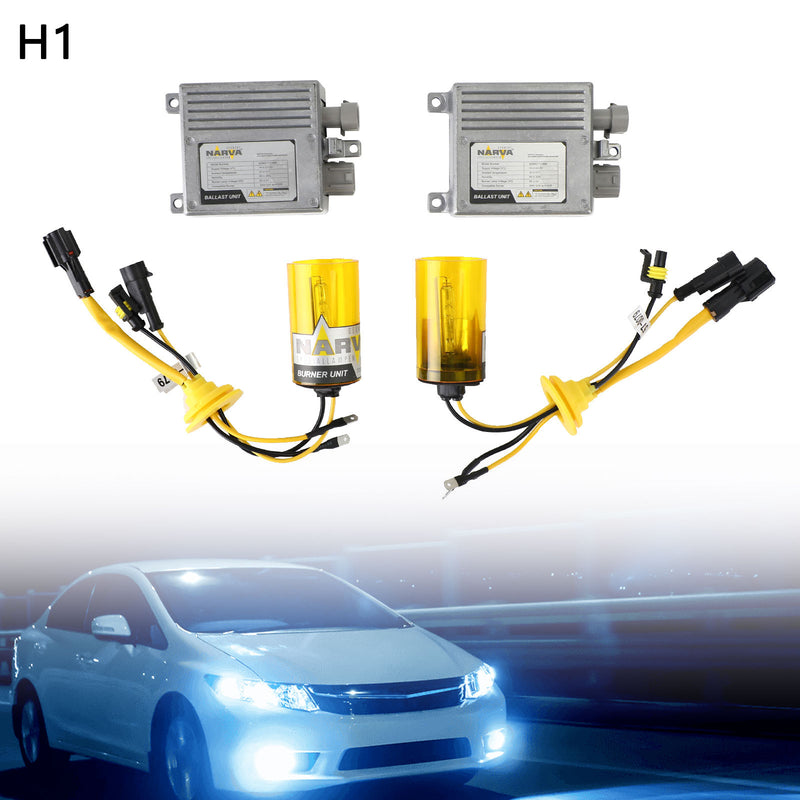 H1 For NARVA HID High Intensity Discharge Headlight Lamp Set 12V35W P14.5s 5500K Generic