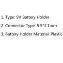 10Pcs 9V Battery Holder Box Case With 5.5*2.1mm DC Plug Connector For Arduino