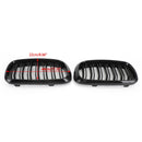 Gloss Black Dual Front Kidney Grille Fit BMW X5M F85 X6M F86 X5 F15 X6 F16 13-18 Generic