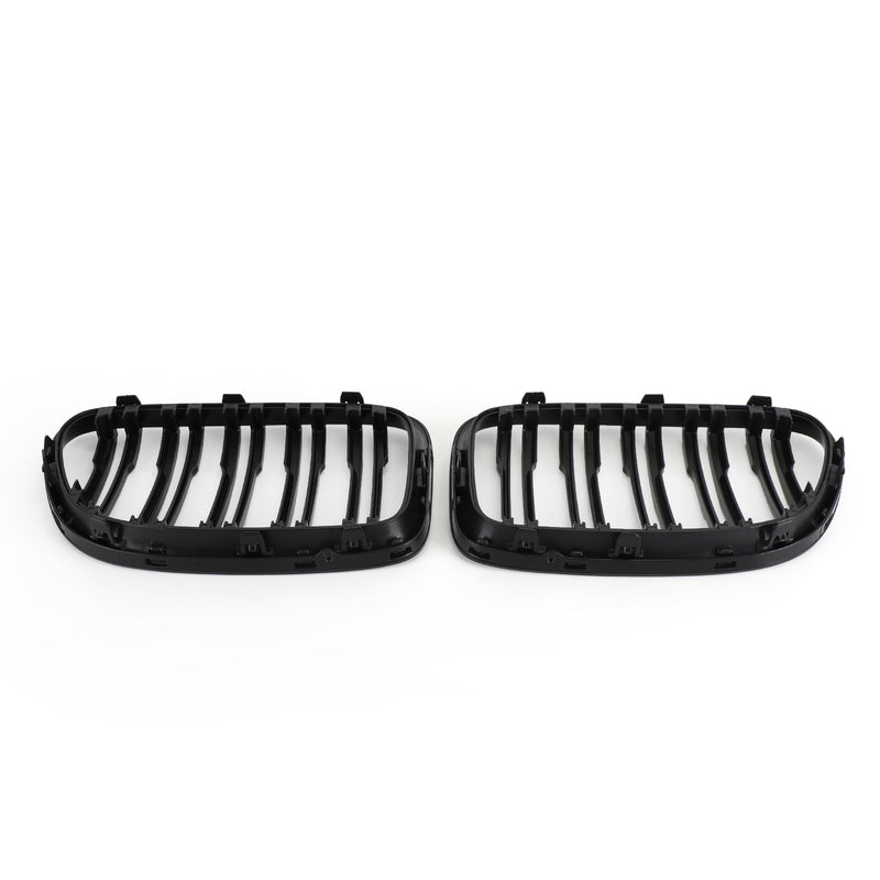 Gloss Black Dual Slats Front Hood Kidney Grill Grille Fit BMW X1 E84 2009-14 SUV Generic