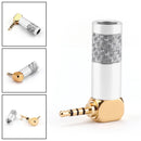 4PCS Mini 2.5mm 4 Pole Balance Plug Right Angle Plugs Fit DIY Headphone Silver