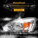Chrome Housing Clear Amber Headlights Assembly For Chevr Malibu 2004-2008 Generic