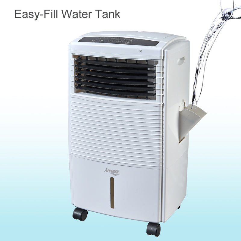 15L (4 Gal) Portable AC Evaporative Cooling Fan with Anion Humidification & Remote Control