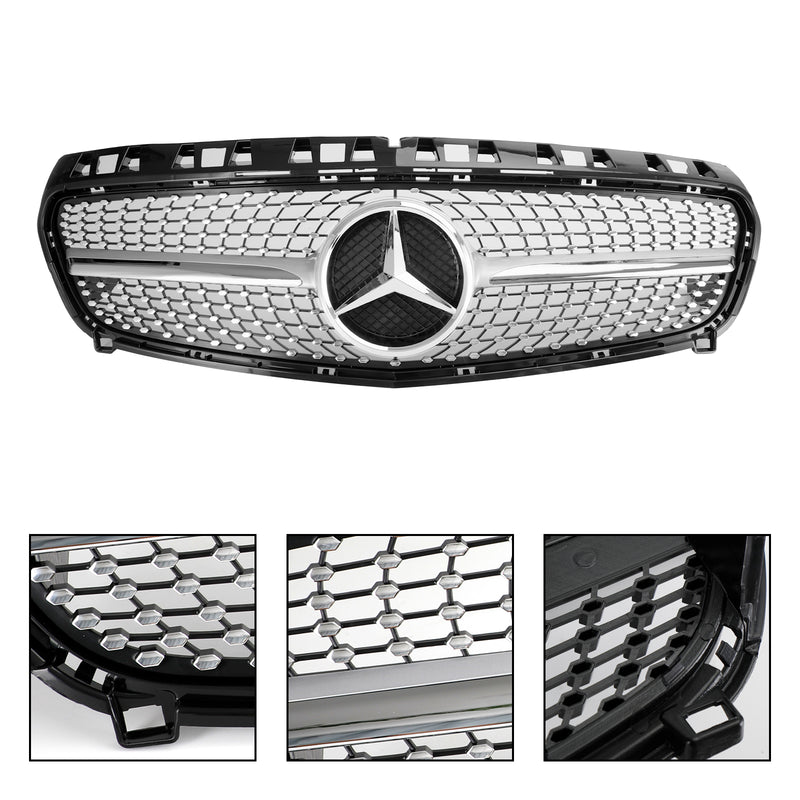 Mercedes Benz A CLASS W176 2013-2015 Front Bumper Grille Grill Black/Chrome