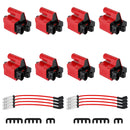8x D581 Square Ignition Coils Ultra High & Spark Plug Wires 3859078 For GMC