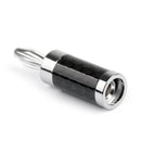 4Pairs HIFI Rhodium Plated Carbon Fiber Speaker Cable Banana Terminal Plug B/R