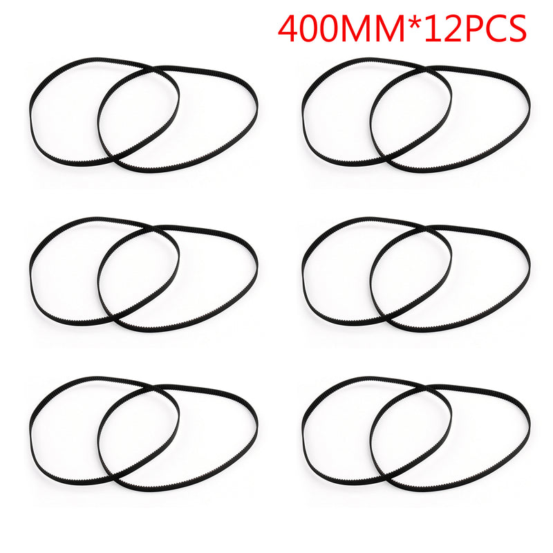 12PCS 400mm Timing Belt Closed Loop Rubber For 2GT 6mm 3D Printer