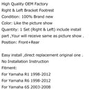 Front&Rear Footrests Foot Pegs Aluminum Passenger For Yamaha R1 R6 98-12 R6S Generic