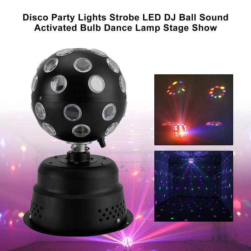 Disco Party Lights Strobe LED DJ Ball Sound Activated Bulb Dance Lamp Stage Show