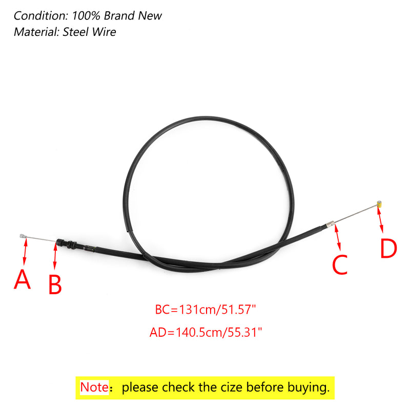 Motorcycle Clutch Cable Steel Wire Replacement for YAMAHA YZF-R1 2009-14 Black Generic