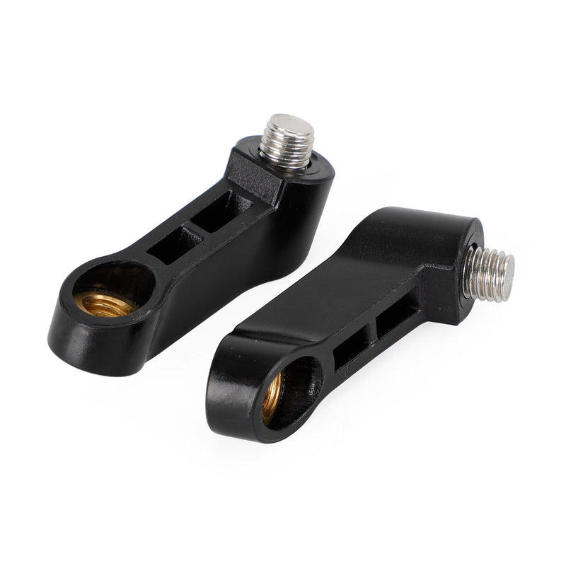 10mmx1.5 Motorcycle ABS Mirror Riser Extender Adapter Mounts Arm Right-hand Pair