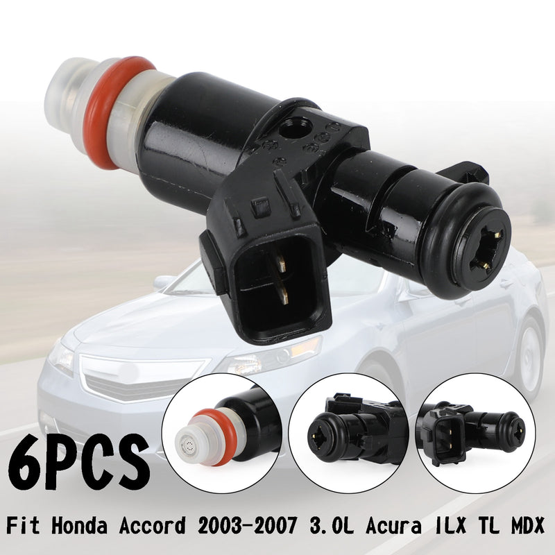 6PCS Fuel Injectors 16450-RCA-A01 Fit Honda Accord 2003-2007 3.0L Acura ILX Generic
