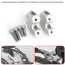 Silver 20mm Pullback 7/8" Handlebar Risers 23mm Raise for BMW F750GS 2018 2019 Generic