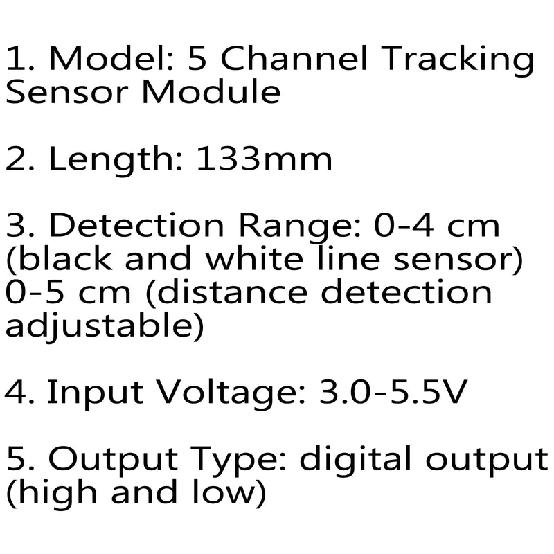 5Pcs 5 Channel Tracking Sensor Module Board Trace Module Infrared Detection