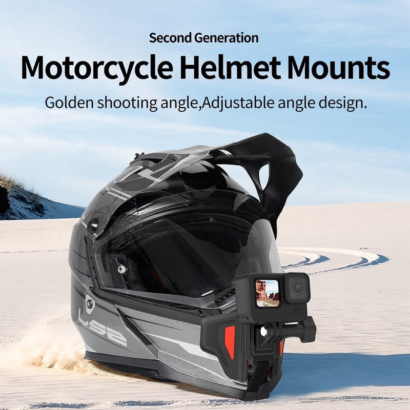 Motorcycle Helmet Mount Strap Front Chin Foldable For GoPro Osmo Camera