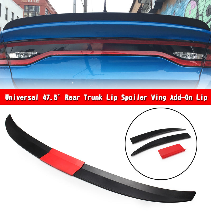 Universal 47.5" Rear Trunk Lip Spoiler Wing Add-On Lip Generic