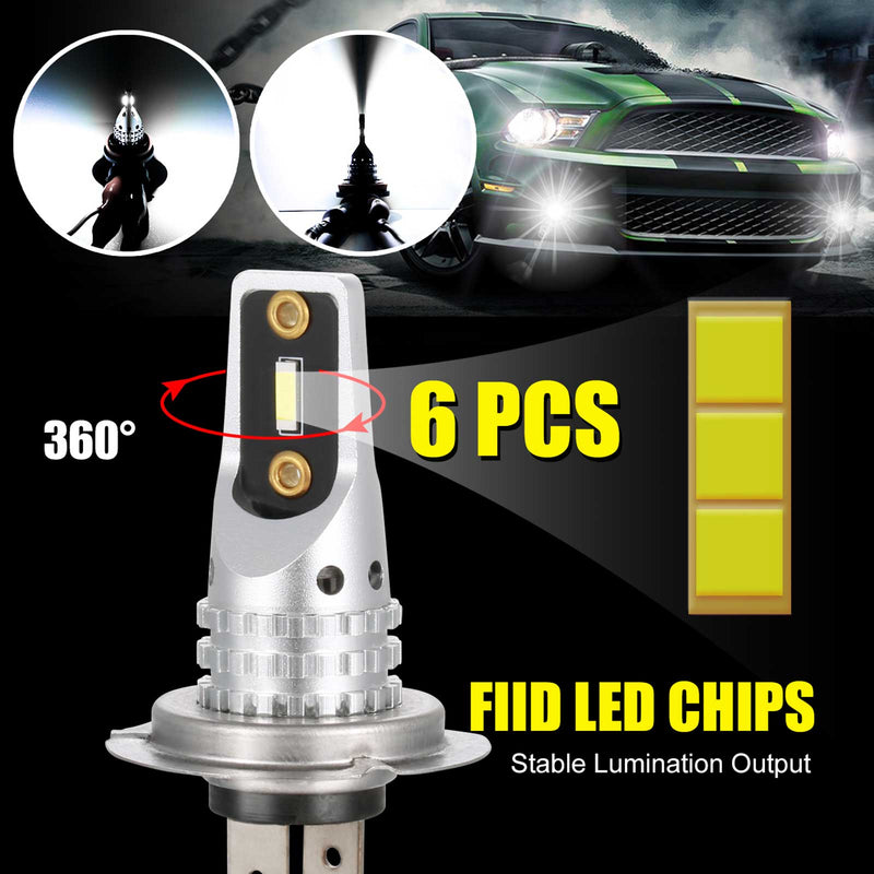 2PCS LED Headlight Driving Light Fog Light Lamp 6500K Bright 50W Generic