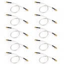 10Pcs SMA Male to SMA Male RF Extension Coax Pigtail Semi-Rigid Cable RG402 30cm