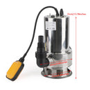 1100W Submersible Dirty Water Pump Bore Tank Well Steel Automatic