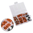 158x Motorbike Orange Fastener Clip Screw Kit Windscreen Fairing Bolt Universal Generic