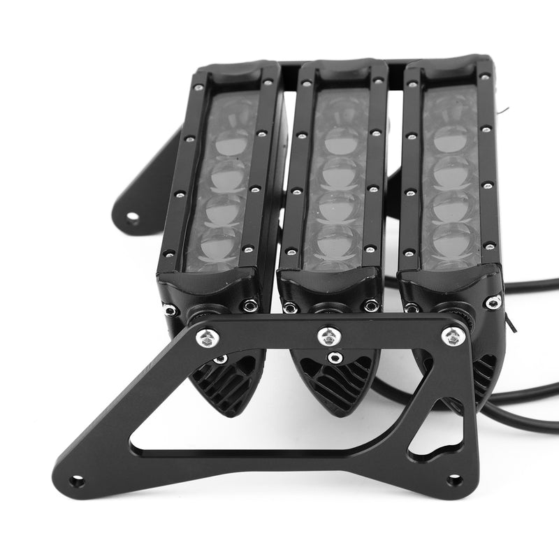 3 Row Modified LED Headlight White Light Fit for Honda MSX125 Grom 13-19 Black Generic