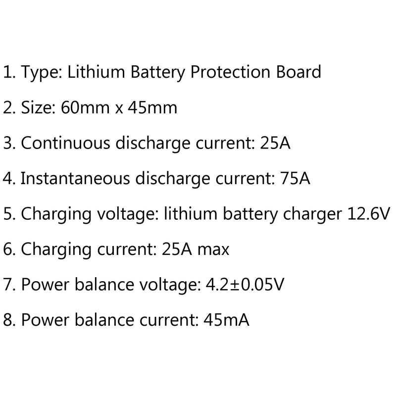 4¡Á 3S 11.1V 25A W/Balance Li-ion Lithium 18650 Battery BMS PCB Protection Board
