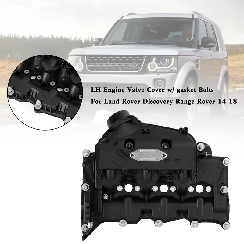 2018 Land Rover Range Rover Velar V6 3.0L Petrol LH Engine Valve Cover w/ gasket Bolts