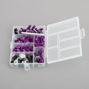 158x Motorcycle Sportbike Windscreen Fairing Bolt Kit Fastener Clip Screw Purple Generic