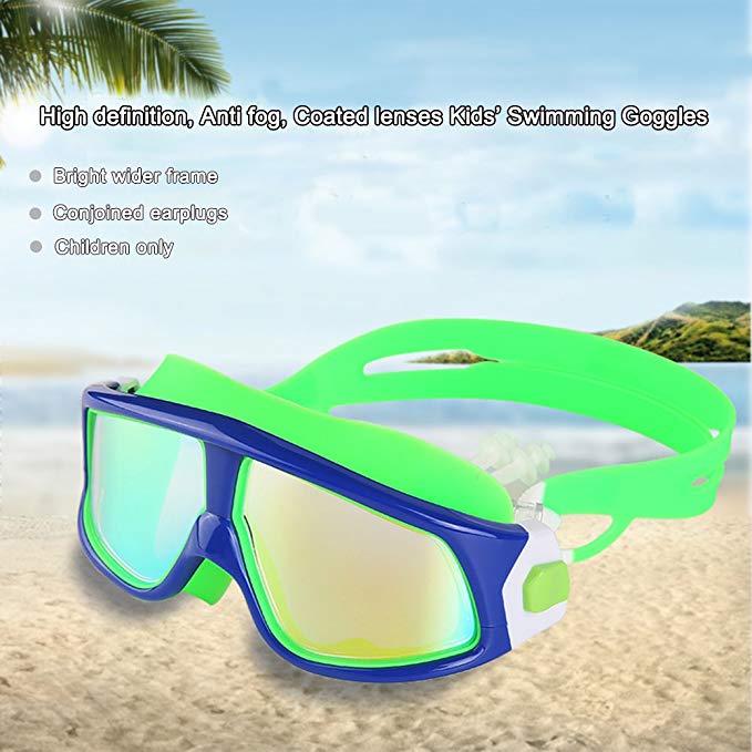 Anti-Fog Glasses+Earplugs Swim AT2 Waterproof Goggles Swimming Kids Eyewear