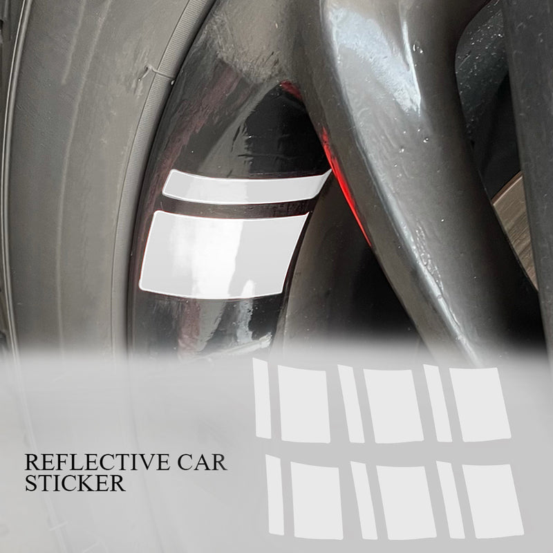 6pcs Reflective Car Wheel Rim Vinyl Decal Sticker For 18"-21" Universal Generic