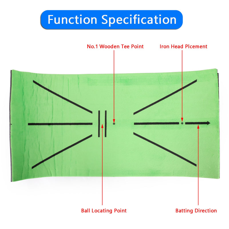 Golf Training Mat Swing Detection Batting Practice Training Aid Game 30x60cm