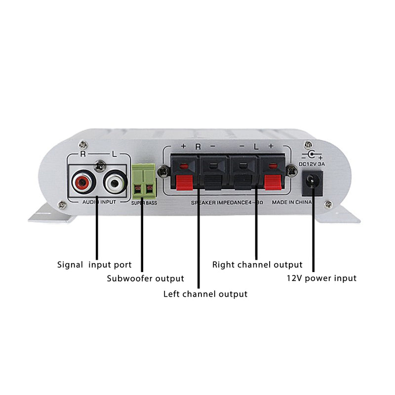 2.1 Channels 400W Hi-Fi Auto Stereo 12V Car Audio Amplifier MP3 Radio Booster 5PCS