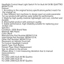 Headlight Control Head Light Switch Fit for Audi A4 S4 B6 QUATTRO 8E0941531A Generic