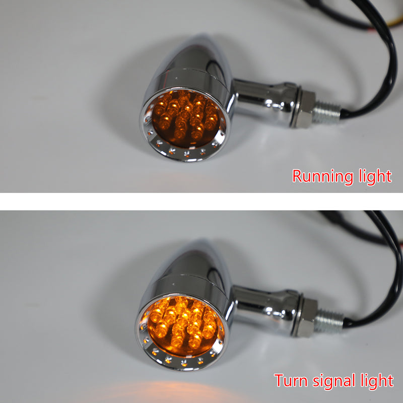 M10 Universal Motorcycle Turn Signal Light Indicators Blinker Bullet Lamp Generic