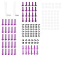 158x Motorcycle Sportbike Windscreen Fairing Bolt Kit Fastener Clip Screw Purple Generic