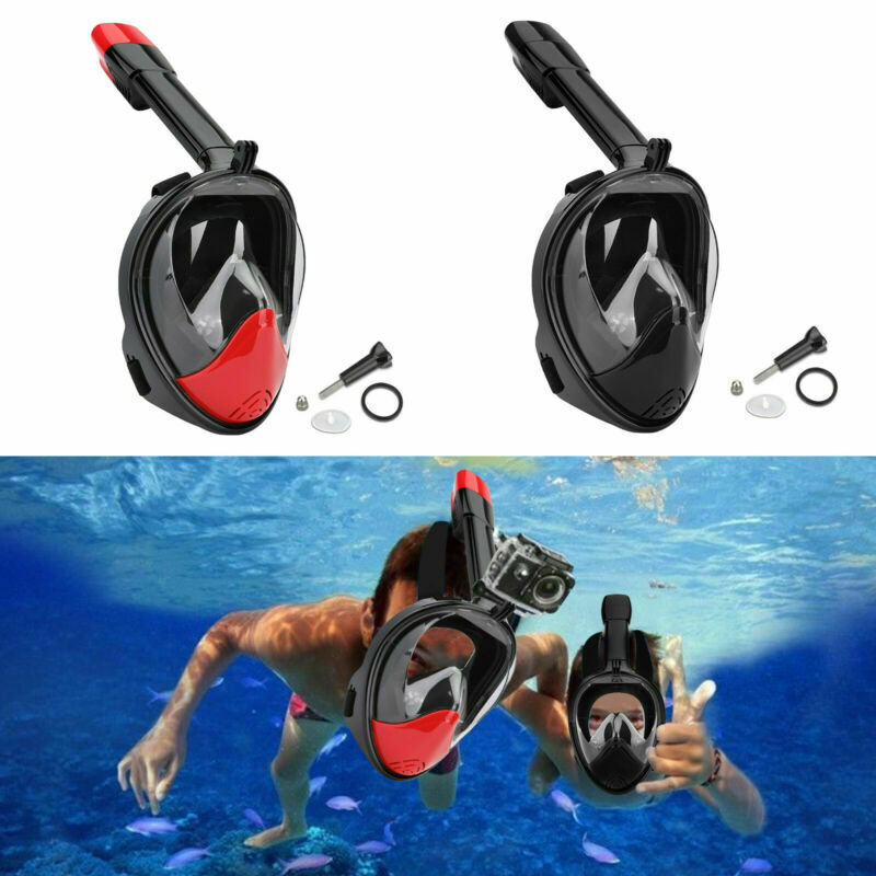 Diving Mask Snorkel Swim Goggles Full Face Snorkeling Anti Fog For GoPro