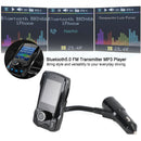 Car Bluetooth 5.0 FM Transmitter MP3 Wireless Adapter 1.8 inch Dual USB Charger