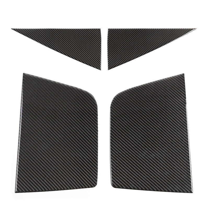 Carbon Front+Rear Triangular Window Glass Plate Trim For Renegade 2016-2019 Generic