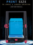 FDM 3D Printer Double Z-axis 300*300*400mm Resume Printing Filament Detection