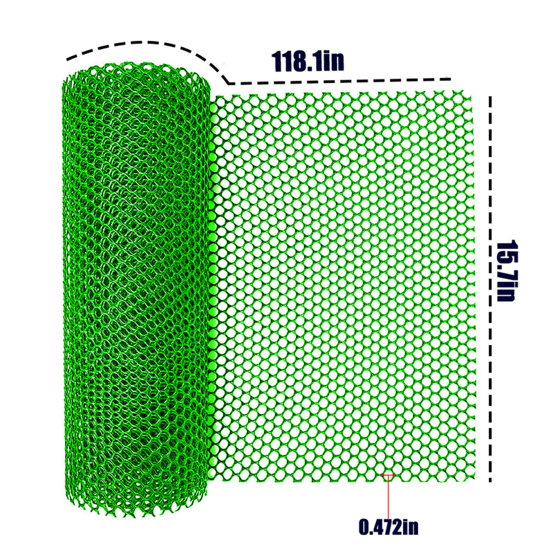 15.7IN Plastic Chicken Fence Floral Netting Mesh Garden Patio Protective Net