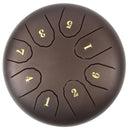 6" Steel Tongue Drum Handpan Drum 8 Notes Meditation with Bag Music Book
